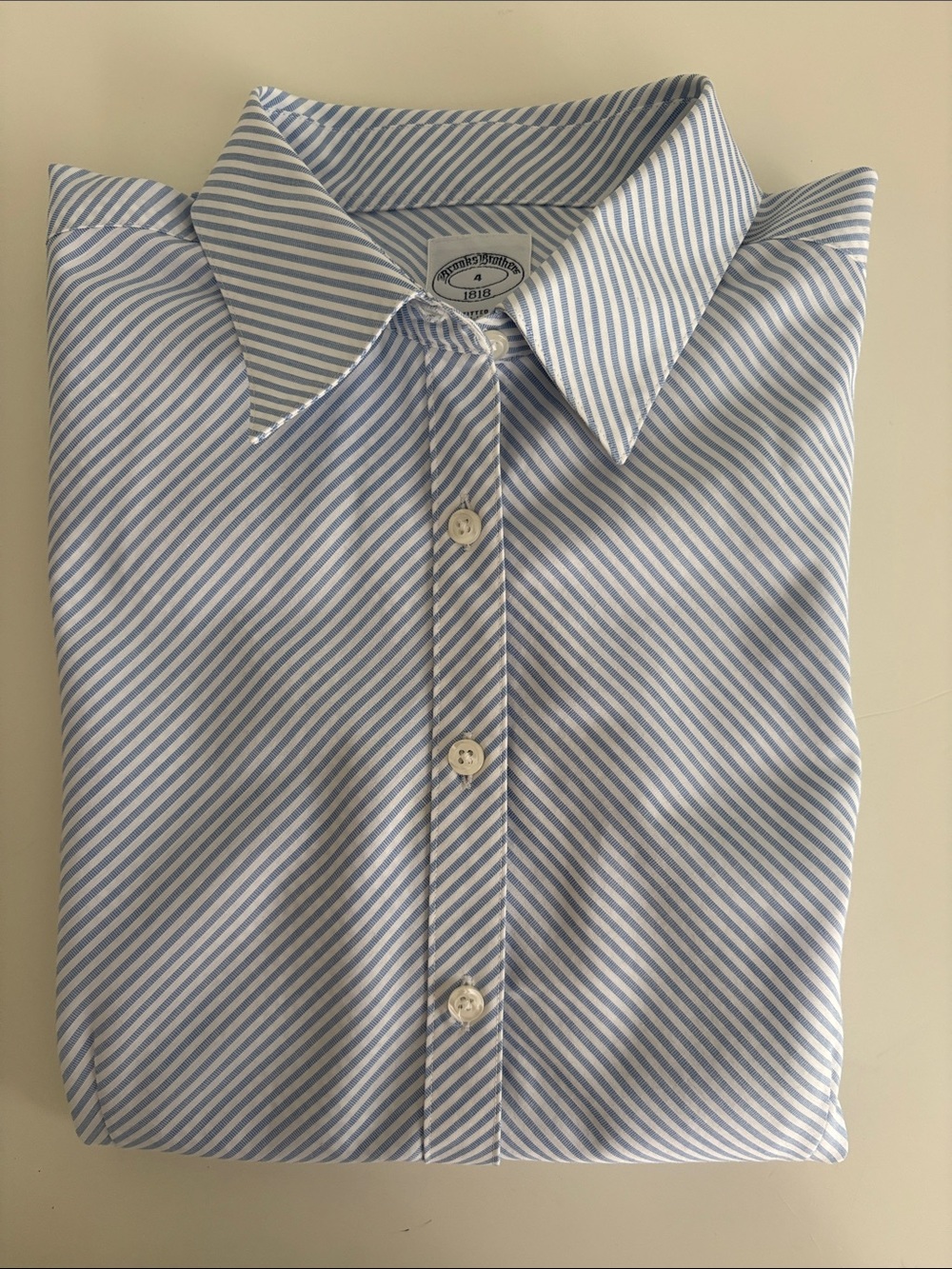 Brooks Brothers Fitted Non-Iron All Cotton Striped Women's Top Size 4